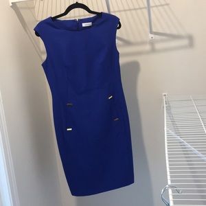Royal blue business dress
